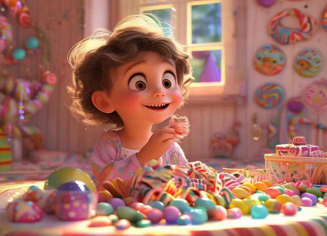 吃糖的儿童故事，吃糖的小孩故事