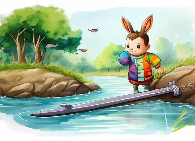 《刻舟求剑》的故事儿童版、兔小贝故事《刻舟求剑》