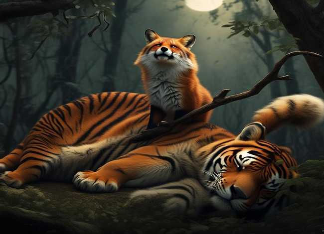 狐假虎威寓言故事（狐假虎威寓言故事200字）