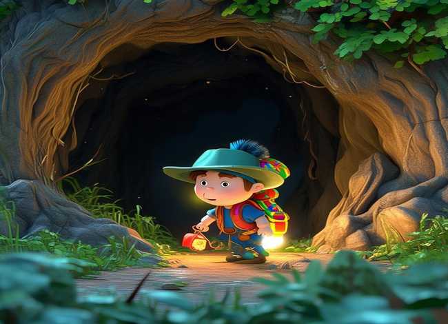儿童故事洞穴里的探险家，山洞探险的故事