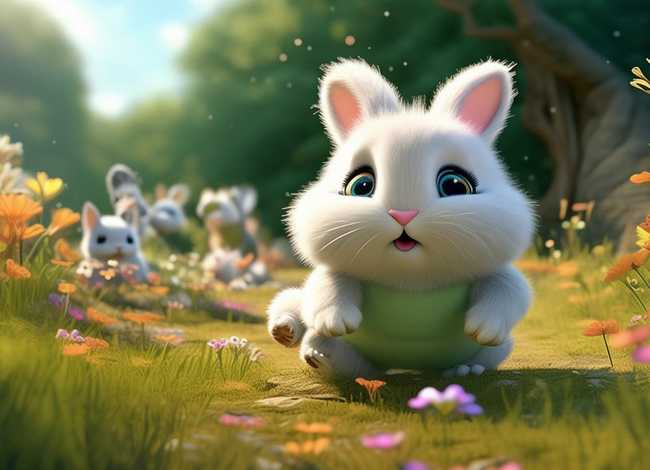 小白兔的故事儿童动画片3-6岁 - 动画片讲故事小白兔的故事