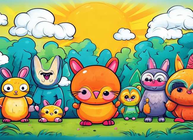 动物儿童画大全简单漂亮（动物儿童画大全简单漂亮图片）