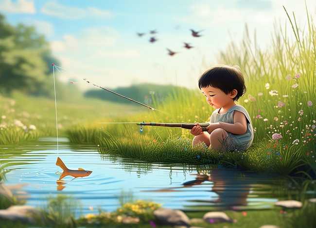 儿童钓鱼的古诗 小孩儿钓鱼的古诗