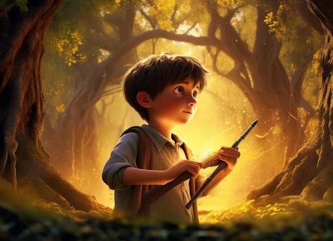 神笔马良故事演讲 - 神笔马良故事演讲比赛动画背景下载