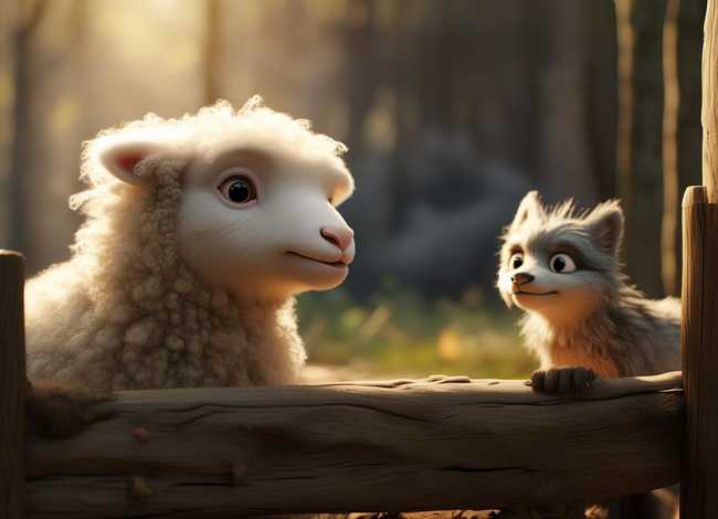 儿童故事 小羊和围栏（小羊和小狼故事）
