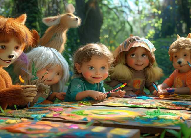 寓言故事3岁儿童画，寓言故事幼儿画