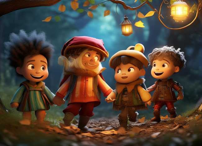 儿童故事四人冒险，四人故事幼儿