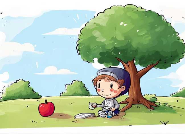 牛顿的故事儿童画（牛顿的故事简笔画）