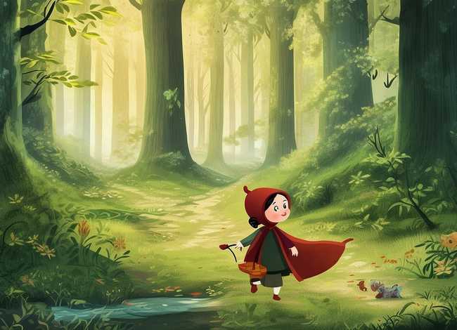 童话故事儿童画小红帽 - 如何画小红帽的故事