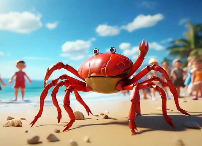 儿童故事螃蟹横着走，螃蟹横着走路的寓言故事