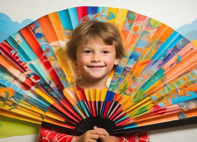 扇子画儿童6-12岁；扇子画儿童画简单~8岁