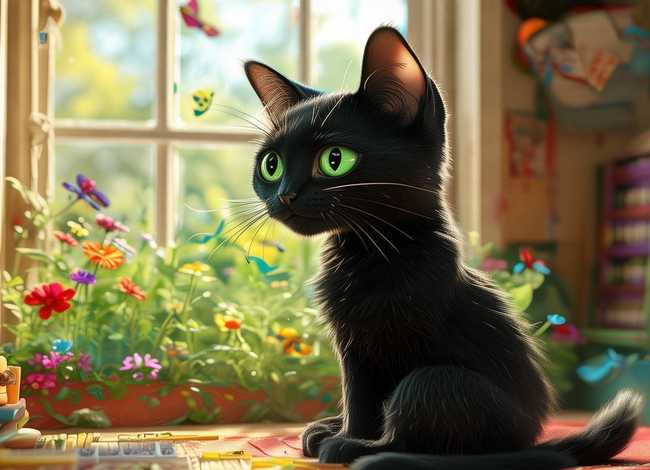 一只小黑猫儿童故事 - 一只小黑猫的故事