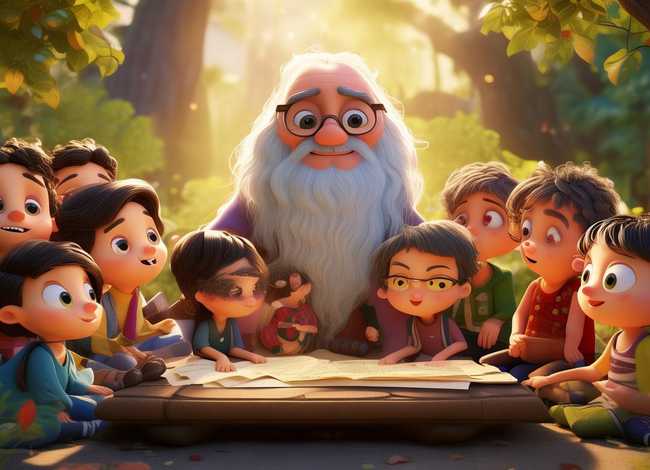 成语故事主题画儿童教育；成语故事主题简笔画