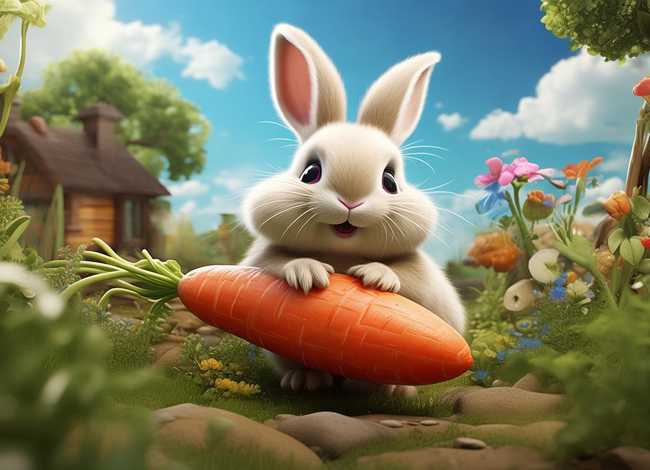 小兔拔萝卜故事（小兔拔萝卜故事书图片）