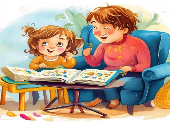 亲子阅读儿童画作品（亲子阅读儿童画作品图片）