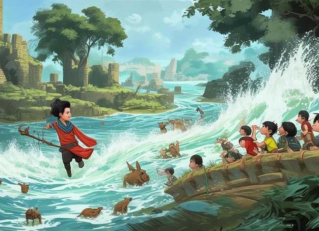 大禹儿童故事 - 大禹治水少儿故事