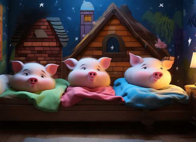 三只小猪儿童故事睡前故事，三只小猪睡前故事幼儿故事大全