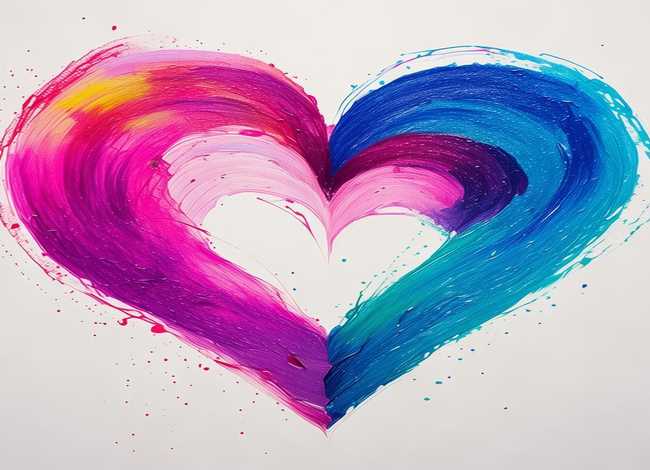 心简笔画涂色，心简笔画涂色怎么涂