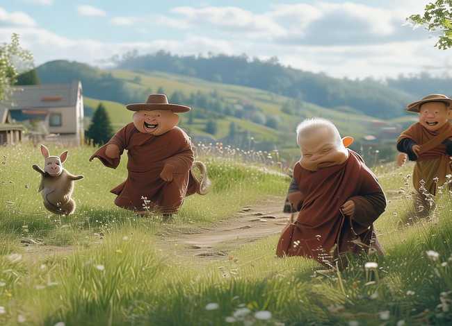 三个和尚的故事简单版 - 三个和尚的故事简单版图片