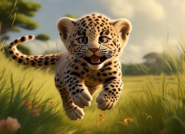 豹的视频1-3岁儿童动画片，豹子动画片视频