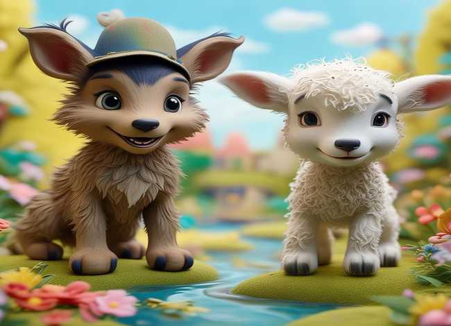 狼和小羊幼儿故事；狼和小羊的故事幼儿园