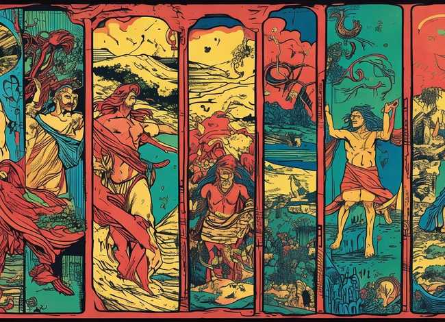 神话故事连环画6幅图片简单概括 神话故事连环画6幅图片简单概括大全