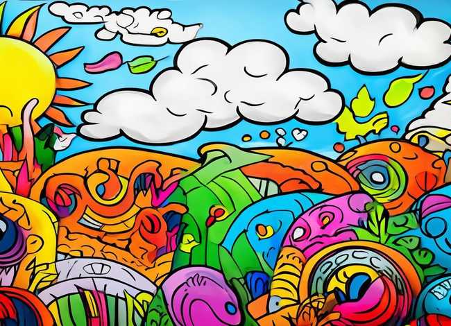 线描画儿童画范画、线描画儿童画范画图片