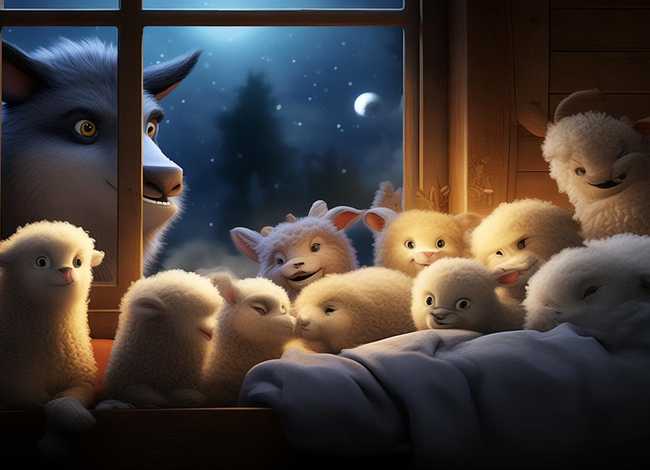 儿童睡前故事狼和七只小羊（睡前故事 第3集狼和七只小羊）