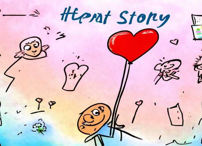 爱心的故事儿童画 - 爱心故事简笔画