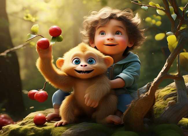 和小猴有关的儿童故事 - 有关小猴子的幼儿故事