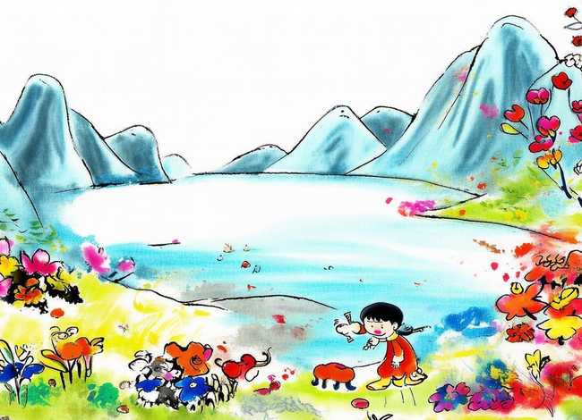 水墨画儿童作品、水墨画儿童作品内容