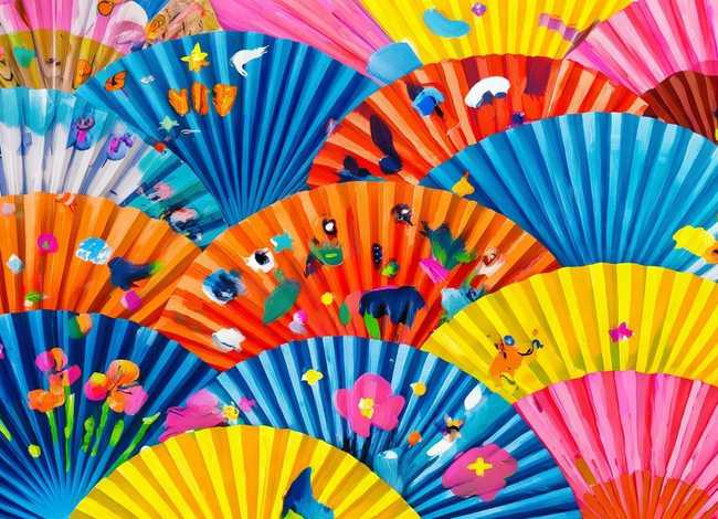 儿童扇子画图片简单好看、儿童扇子画图片简单好看大全