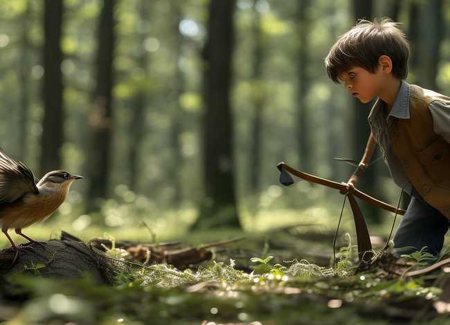 儿童惊弓的故事 - 讲惊弓之鸟的故事