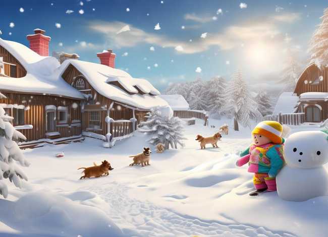 婴幼儿故事绘本《下雪了》、绘本故事《下雪了》故事内容