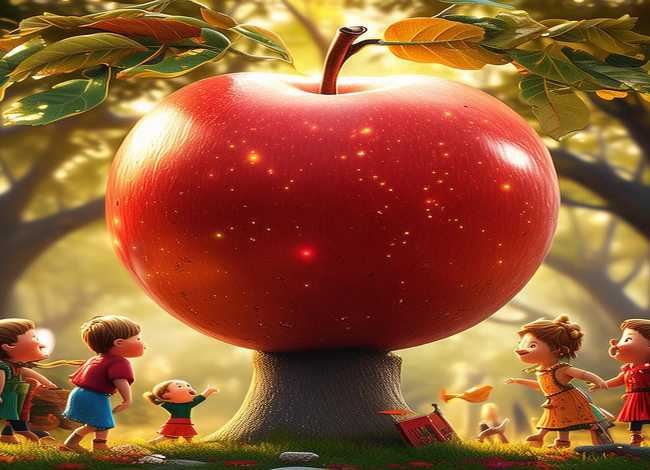 大苹果故事童话故事；大苹果故事图片