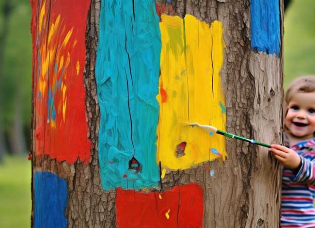 儿童故事树干涂色 儿童画树干涂什么颜色