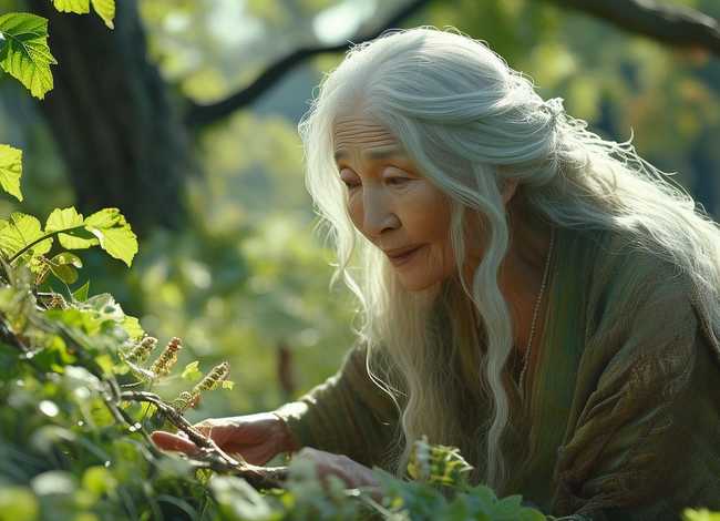 嫘祖养蚕故事插画、嫘祖养蚕故事插画图片