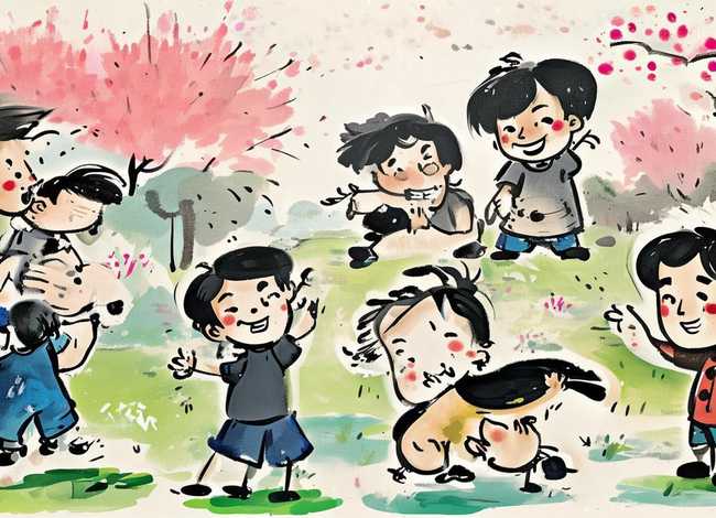 儿童6-9岁水墨画故事，7一9岁儿童水墨画