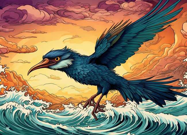 神话故事精卫填海的手抄报图片 神话故事精卫填海的手抄报图片怎么画