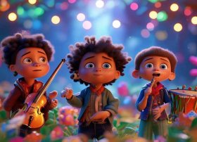 三个音乐家儿童故事书，三个音乐家故事视频