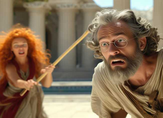 苏格拉底怕老婆的故事；苏格拉底妻子的故事