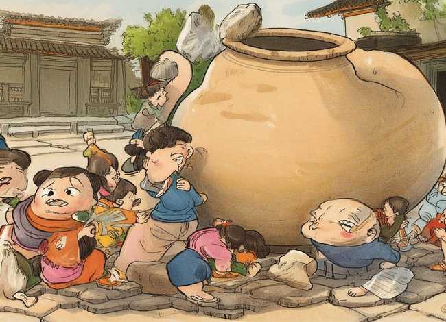 司马光砸缸儿童故事表演；司马光砸缸少儿故事表演