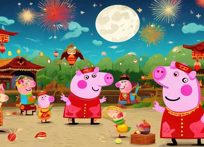 儿童绘本故事小猪佩奇过大年、小猪佩奇过大年的绘本故事
