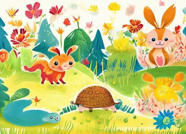 儿童简短动物故事绘画 幼儿动物故事简笔画