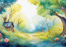 水彩故事插画（水彩故事插画图片）
