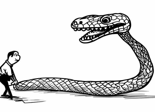 成语故事画蛇添足简笔画（画蛇添足成语故事插图简笔画）