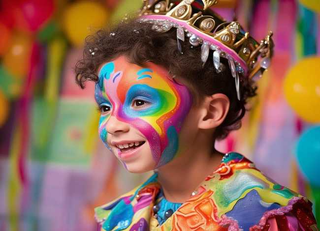 儿童妆容舞台；儿童妆容舞台妆男孩