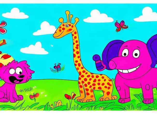 儿童动物涂鸦 - 儿童动物涂鸦图片