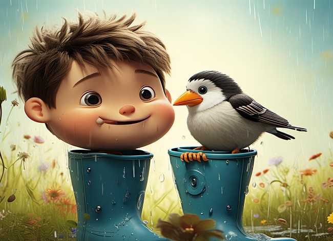 儿童绘本有声故事雨靴里的麻雀、雨靴里的麻雀绘本故事内容