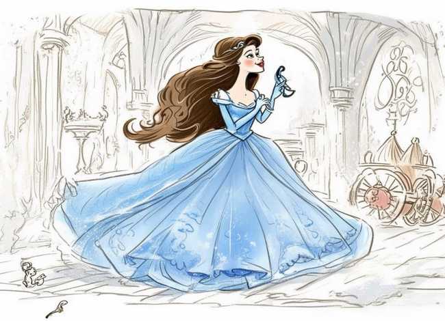 灰姑娘童话故事情节简笔画（灰姑娘的故事简笔画大全）